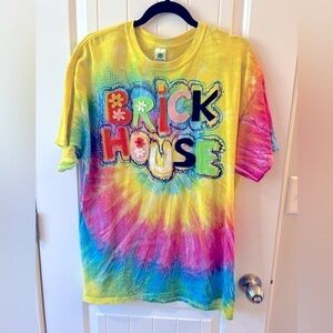 Colortone Tie Dye T-Shirt Short Sleeve Brick House Rainbow Swirl Size XL